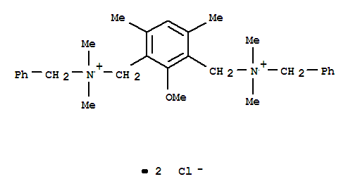 (2-methoxy-4,6-dimethylbenzene-1,3-diyl)bis(N-benzyl-N,N-dimethylmethanaminium) dichloride molecular structure