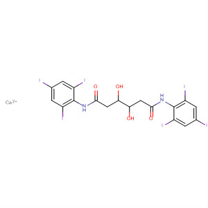 Acetamide, 2,2'-[1,2-ethanediylbis(oxy)]bis[N-(2,4,6-triiodophenyl)-,calcium salt (1:1) molecular structure