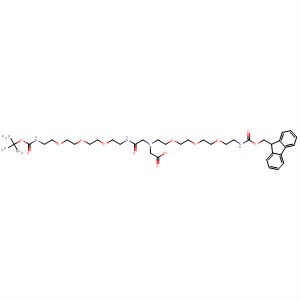 5,8,11,20,23,26-Hexaoxa-2,14,17,29-tetraazatriacontanedioic acid,14-(carboxymethyl)-16-oxo-, 30-(1,1-dimethylethyl)1-(9H-fluoren-9-ylmethyl) ester molecular structure