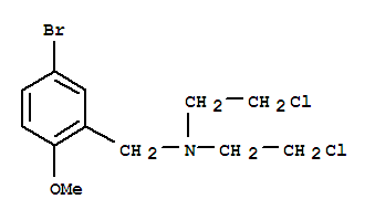 5-Bromo-N,N-bis(2-chloroethyl)-2-methoxybenzenemethanamine molecular structure
