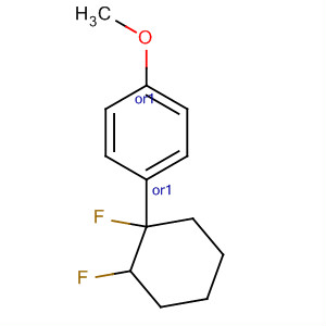 Benzene, 1-(1,2-difluorocyclohexyl)-4-methoxy-, trans- molecular structure