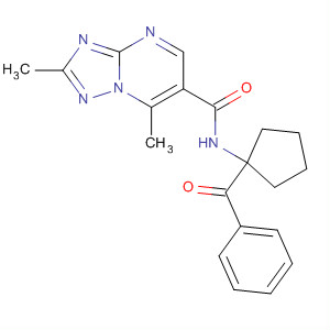 [1,2,4]Triazolo[1,5-a]pyrimidine-6-carboxamide,N-(1-benzoylcyclopentyl)-2,7-dimethyl- molecular structure
