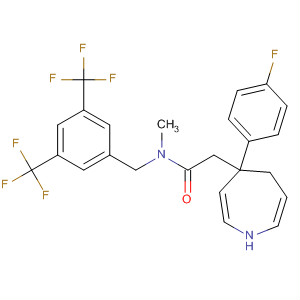 1H-Azepine-4-acetamide,N-[[3,5-bis(trifluoromethyl)phenyl]methyl]-4-(4-fluorophenyl)hexahydro-N-methyl- molecular structure