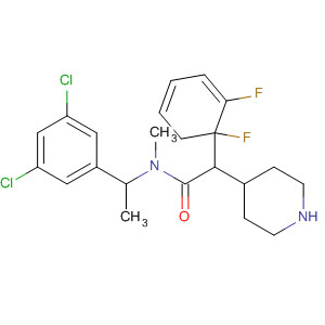 4-Piperidineacetamide,N-[1-(3,5-dichlorophenyl)ethyl]-4-(3,4-difluorophenyl)-N-methyl- molecular structure