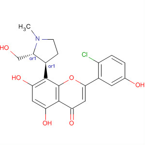 4H-1-Benzopyran-4-one,2-(2-chloro-5-hydroxyphenyl)-5,7-dihydroxy-8-[(2R,3S)-2-(hydroxymethyl)-1-methyl-3-pyrrolidinyl]-, rel-
