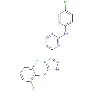 2-Pyrimidinamine,N-(4-chlorophenyl)-4-[2-[(2,6-dichlorophenyl)methyl]-1H-imidazol-4-yl]- molecular structure