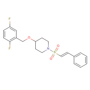 Piperidine,4-[(2,5-difluorophenyl)methoxy]-1-[[(1E)-2-phenylethenyl]sulfonyl]- molecular structure