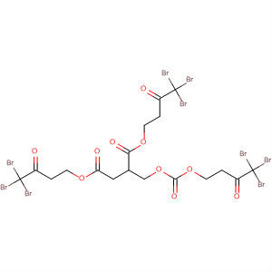 Butanedioic acid, [[[(4,4,4-tribromo-3-oxobutoxy)carbonyl]oxy]methyl]-,bis(4,4,4-tribromo-3-oxobutyl) ester molecular structure