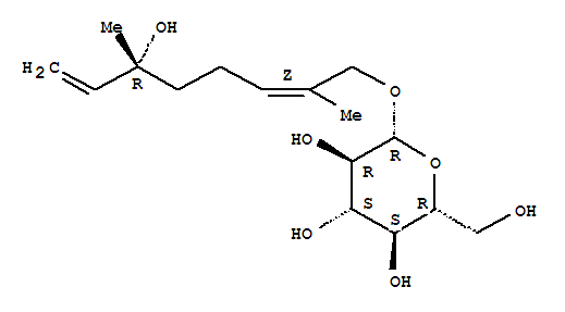 b-D-Glucopyranoside,6-hydroxy-2,6-dimethyl-2,7-octadienyl, [R-(Z)]- molecular structure