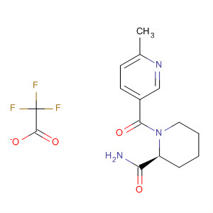 2-Piperidinecarboxamide, 1-[(6-methyl-3-pyridinyl)carbonyl]-, (2S)-,mono(trifluoroacetate) molecular structure