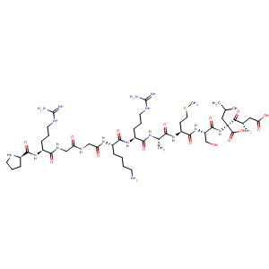 L-Leucine,L-prolyl-L-arginylglycylglycyl-L-lysyl-L-arginyl-L-alanyl-L-methionyl-L-seryl-L-a-aspartyl- molecular structure