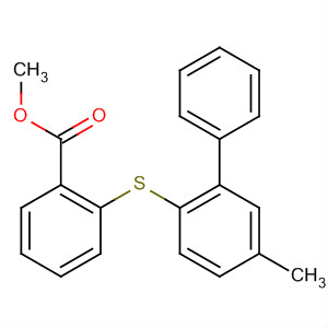 Benzoic acid, 2-[(5-methyl[1,1'-biphenyl]-2-yl)thio]-, methyl ester molecular structure