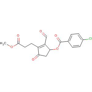 Benzoic acid, 4-chloro-,2-formyl-3-(3-methoxy-3-oxopropyl)-4-oxo-2-cyclopenten-1-yl ester molecular structure