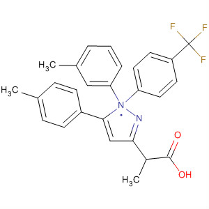 1H-Pyrazole-3-propanoic acid,a-(3-methylphenyl)-5-(4-methylphenyl)-1-[4-(trifluoromethyl)phenyl]- molecular structure