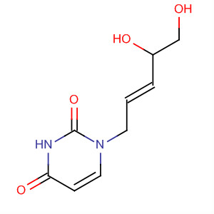 2,4(1H,3H)-Pyrimidinedione, 1-[(2E)-4,5-dihydroxy-2-pentenyl]- molecular structure