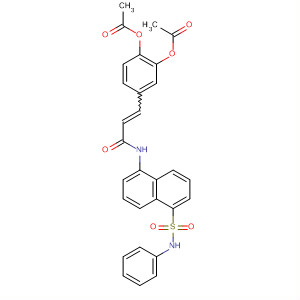 2-Propenamide,3-[3,4-bis(acetyloxy)phenyl]-N-[5-[(phenylamino)sulfonyl]-1-naphthalenyl]- molecular structure