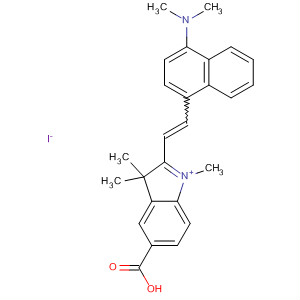 3H-Indolium,5-carboxy-2-[2-[4-(dimethylamino)-1-naphthalenyl]ethenyl]-1,3,3-trimethyl-, iodide molecular structure