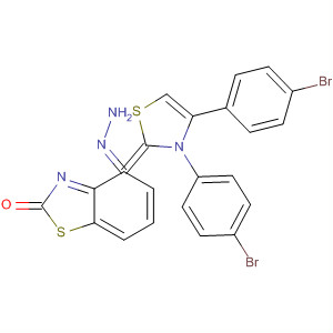 2(3H)-Benzothiazolone,[3,4-bis(4-bromophenyl)-2(3H)-thiazolylidene]hydrazone molecular structure