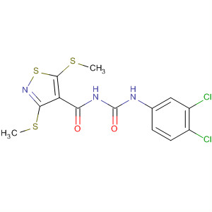 4-Isothiazolecarboxamide,N-[[(3,4-dichlorophenyl)amino]carbonyl]-3,5-bis(methylthio)- molecular structure