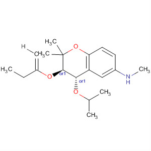 2H-1-Benzopyran-6-amine,3-[(2E)-2-butenyloxy]-3,4-dihydro-N,2,2-trimethyl-4-(1-methylethoxy)-,(3R,4S)-rel- molecular structure