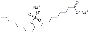 disodium 10-(sulphonatooxy)octadecanoate molecular structure