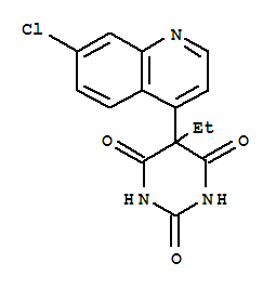 5-(7-chloroquinolin-4-yl)-5-ethylpyrimidine-2,4,6(1H,3H,5H)-trione molecular structure