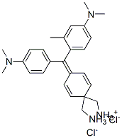 [4-[[4-(dimethylamino)-o-tolyl][4-(dimethylamino)phenyl]methylene]cyclohexa-2,5-dien-1-ylidene]dimethylammonium chloride molecular structure