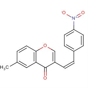 4H-1-Benzopyran-4-one, 6-methyl-3-[(1Z)-2-(4-nitrophenyl)ethenyl]- molecular structure
