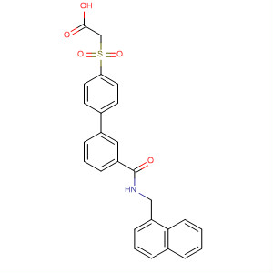 Acetic acid,[[3'-[[(1-naphthalenylmethyl)amino]carbonyl][1,1'-biphenyl]-4-yl]sulfonyl]- molecular structure