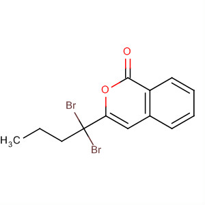 1H-2-Benzopyran-1-one, 3-(1,1-dibromobutyl)- molecular structure