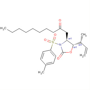2-Oxazolidinone,3-[(4-methylphenyl)sulfonyl]-5-[(1R)-1-methyl-2-propenyl]-4-(2-oxodecyl)-, (4S,5S)-rel-