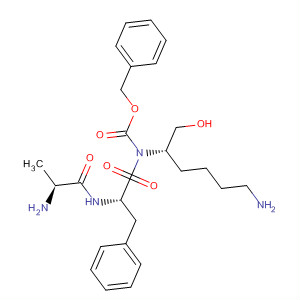 L-Phenylalaninamide,N-[(phenylmethoxy)carbonyl]-L-alanyl-N-[(1S)-5-amino-1-(hydroxymethyl)pentyl]- molecular structure