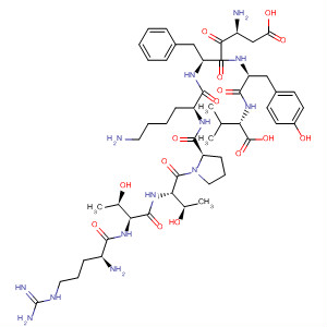 L-Valine,L-arginyl-L-threonyl-L-threonyl-L-prolyl-L-lysyl-L-a-aspartyl-L-phenylalanyl-L-tyrosyl- molecular structure