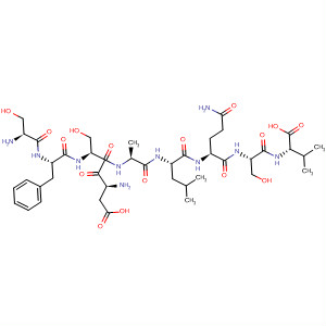 L-Valine,L-seryl-L-phenylalanyl-L-a-aspartyl-L-seryl-L-alanyl-L-leucyl-L-glutaminyl-L-seryl- molecular structure