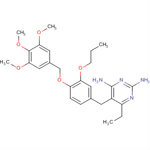2,4-Pyrimidinediamine,6-ethyl-5-[[3-propoxy-4-[(3,4,5-trimethoxyphenyl)methoxy]phenyl]methyl]- molecular structure