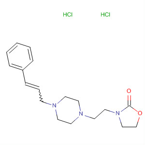 2-Oxazolidinone, 3-[2-[4-(3-phenyl-2-propenyl)-1-piperazinyl]ethyl]-,dihydrochloride molecular structure