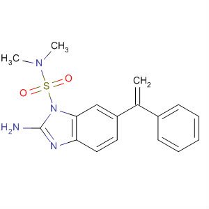 1H-Benzimidazole-1-sulfonamide,2-amino-N,N-dimethyl-6-(1-phenylethenyl)- molecular structure