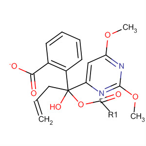 4-Pyrimidinemethanol, 2,6-dimethoxy-a-2-propenyl-, benzoate (ester) molecular structure