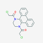 1,1'-(2,3-dihydrodibenzo[f,h]quinoxaline-1,4-diyl)bis(2-chloroethanone) molecular structure
