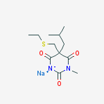 Sodium;5-(ethylsulfanylmethyl)-1-methyl-5-(2-methylpropyl)pyrimidin-3-ide-2,4,6-trione