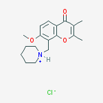 1-[(7-methoxy-2,3-dimethyl-4-oxo-4H-chromen-8-yl)methyl]piperidinium chloride