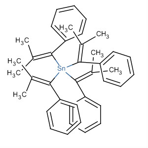Stannane, tetrakis(2-methyl-1-phenyl-1-propenyl)- molecular structure