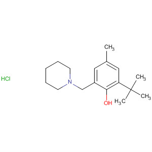Phenol, 2-(1,1-dimethylethyl)-4-methyl-6-(1-piperidinylmethyl)-,hydrochloride molecular structure