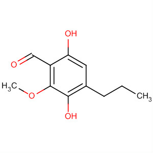 Benzaldehyde, 3,6-dihydroxy-2-methoxy-4-propyl- molecular structure