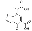 7-(1-CARBOXYETHYL)-2-METHYL-4-OXO-4,7-DIHYDROTHIENO[2,3-B]PYRIDINE-5-CARBOXYLIC ACID molecular structure