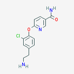 3-PYRIDINECARBOXAMIDE, 6-[4-(2-AMINOETHYL)-2-CHLOROPHENOXY]- molecular structure