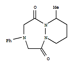 7-Methyl-3-phenylhexahydro-1H-pyridazino(1,2-a)(1,2,5)triazepine-1,5(2H)-dione molecular structure