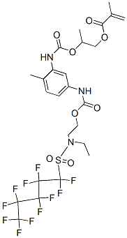 2-[[[[5-[[[2-[ethyl[(undecafluoropentyl)sulphonyl]amino]ethoxy]carbonyl]amino]-2-methylphenyl]amino]carbonyl]oxy]propyl methacrylate molecular structure