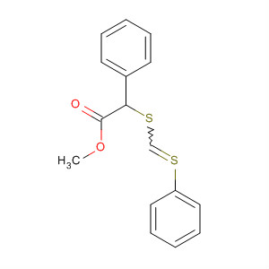 Benzeneacetic acid, a-[(phenylthioxomethyl)thio]-, methyl ester molecular structure