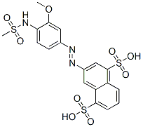 3-[[3-methoxy-4-[(methylsulphonyl)amino]phenyl]azo]naphthalene-1,5-disulphonic acid molecular structure